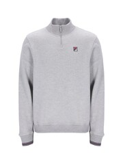 Fila Grey Ramy Quarter Zip 100% Cotton Sweatshirt - Image 4 of 5