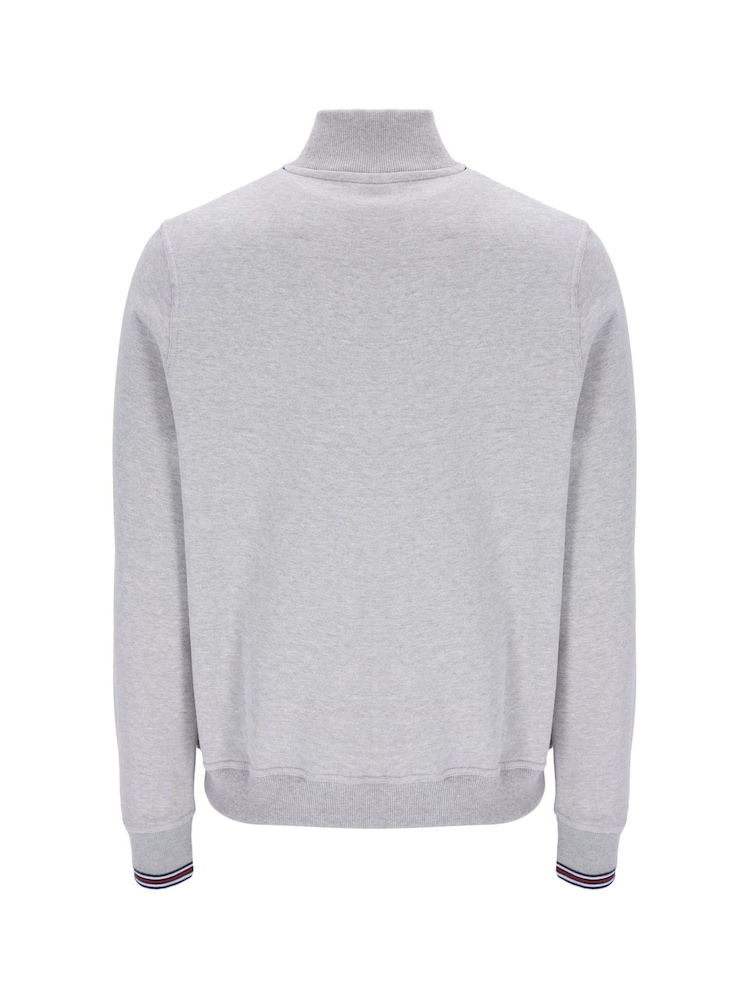 Fila Grey Ramy Quarter Zip 100% Cotton Sweatshirt - Image 5 of 5