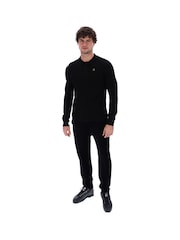 Fila Black Frank Knitted Long Sleeves Polo Shirt - Image 3 of 5