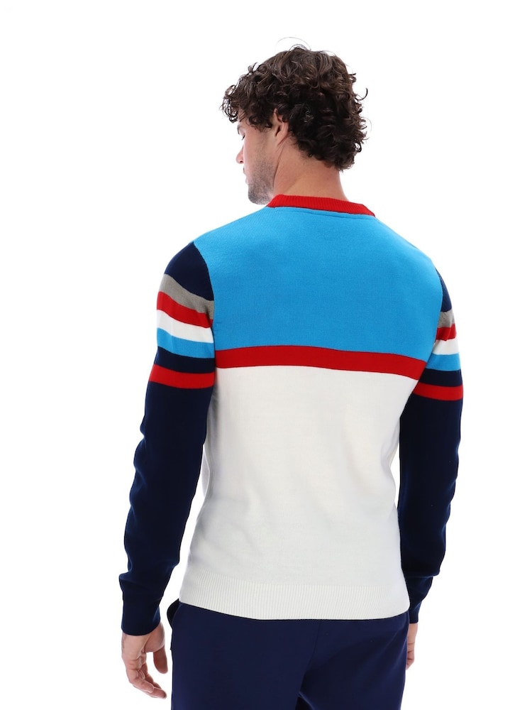 Fila Cream Lorenzo Knitted Crew Jumpers - Image 2 of 5