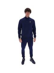 Fila Blue Ramy Quarter Zip 100% Cotton Sweatshirt - Image 3 of 5