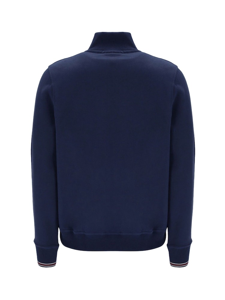 Fila Blue Ramy Quarter Zip 100% Cotton Sweatshirt - Image 5 of 5