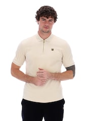 Fila Cream Louie Velour Polo Shirt - Image 1 of 5