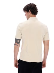 Fila Cream Louie Velour Polo Shirt - Image 2 of 5