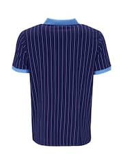 Fila Blue BB1 Striped 100% Cotton Polo Shirt - Image 5 of 5