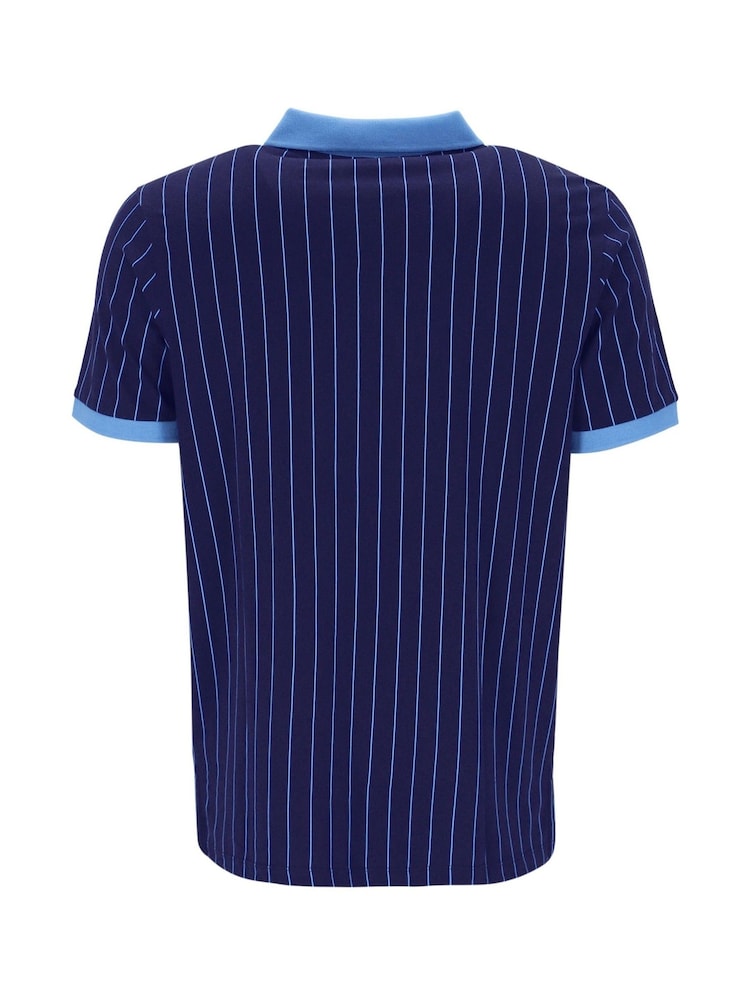 Fila Blue BB1 Striped 100% Cotton Polo Shirt - Image 5 of 5
