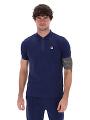 Fila Blue Anton 100% Cotton Polo Shirt - Image 3 of 5