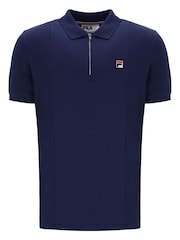Fila Blue Anton 100% Cotton Polo Shirt - Image 4 of 5