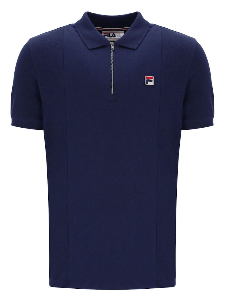 Fila Blue Anton 100% Cotton Polo Shirt - Image 4 of 5