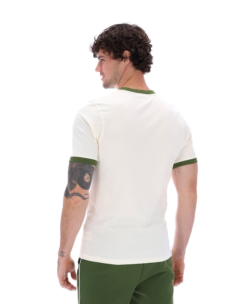 Fila Cream Marconi Ringer 100% Cotton T-Shirt - Image 2 of 5