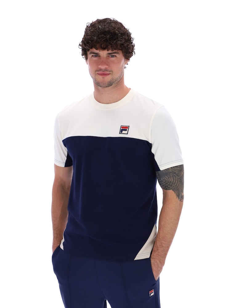 Fila Blue Tie Breaker 100% Cotton T-Shirt - Image 1 of 5 Fila Blue Tie Breaker 100% Cotton T-Shirt - Image 1 of 5