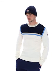 Pulover rotund Fila Grayson Knitted Guler - Imaginea 3 din 5