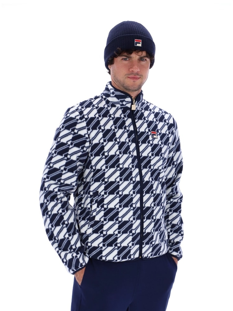 Fila Blue Corman Fleece Zip Through Jackets - Image 3 of 5