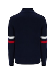 Fila Blue Harrison Knitted Quarter Zip Jumper - Image 5 of 5