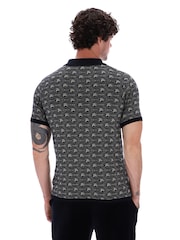 Fila Black Zano Knitted 100% Cotton Polo Shirt - Image 2 of 5