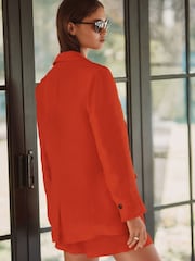 Red Ripple Lightweight Relaxed Blazer - Image 3 of 7