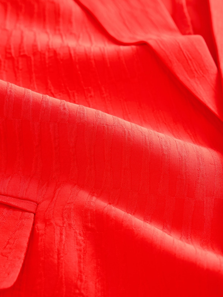 Red Ripple Lightweight Relaxed Blazer - Image 7 of 7