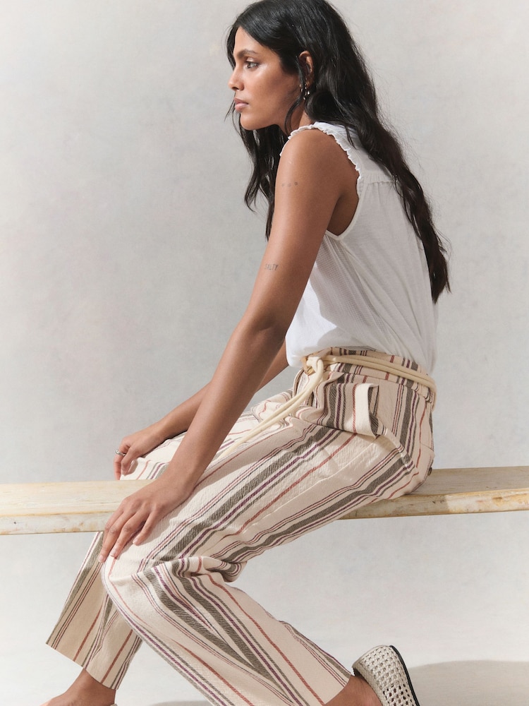 Multi Multi Striped Tapered Trousers - Image 4 of 8