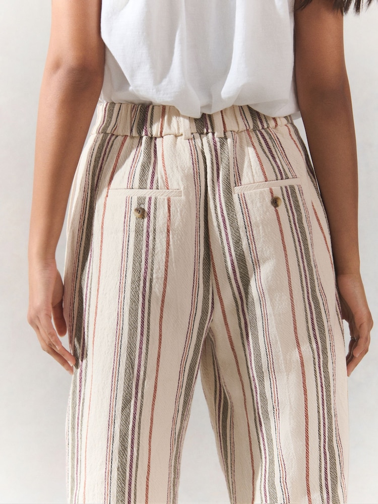 Multi Multi Striped Tapered Trousers - Image 5 of 8