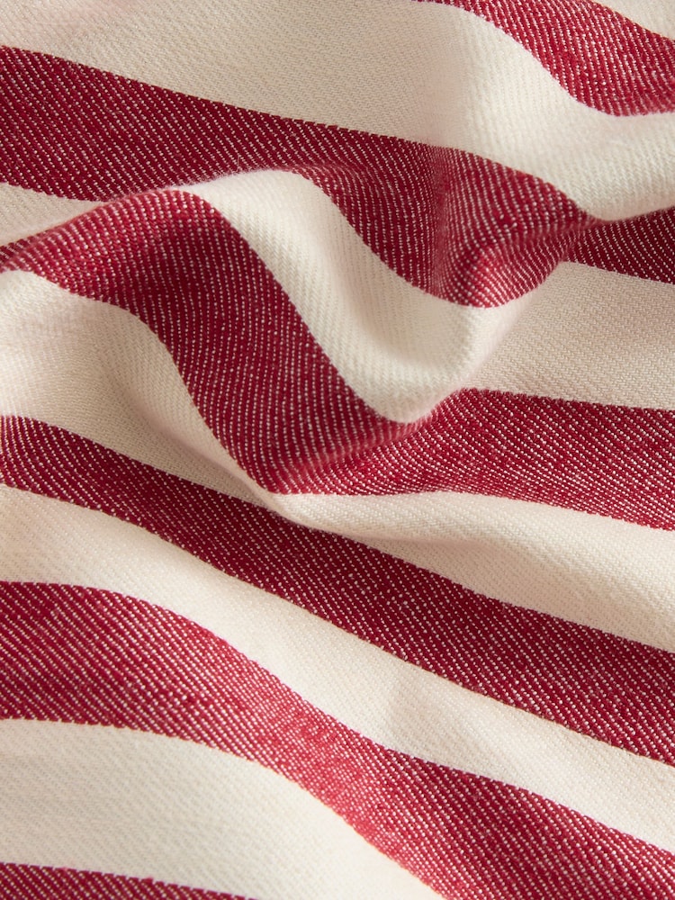 Red/Ecru Striped Blazer with Linen - Image 8 of 9
