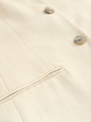 Natural Linen Rich Square Neck Waistcoat - Image 6 of 8