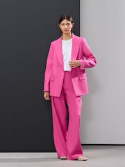 Pink Tailored Blazer with Linen - Image 2 of 7
