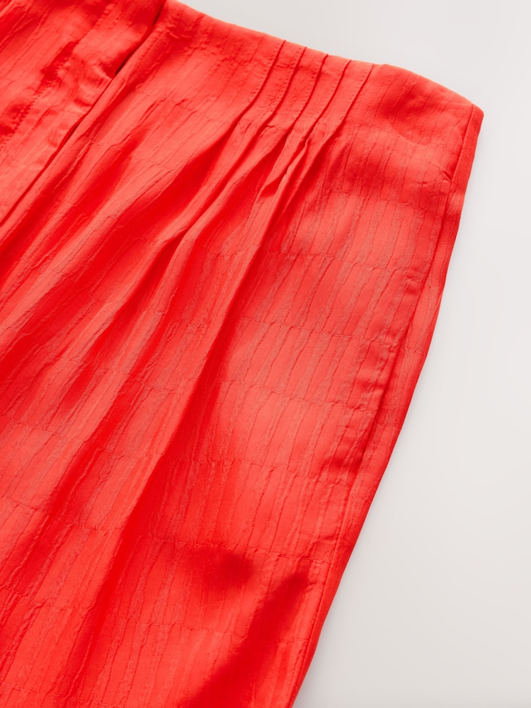 Rouge - Pantalon large texturé ondulé - Image 7 of 8