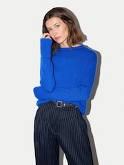 Jigsaw Blue Cloud Cashmere Eldon Jumper - Image 1 of 6