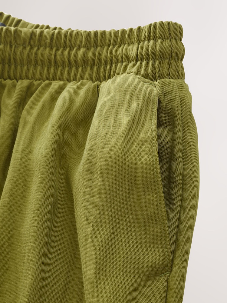 Green Elasticated Tie Waist Wide Leg Trousers - Image 8 of 8