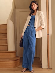 White N. Premium Tailored Single Breasted Blazer with Linen - Image 1 of 5