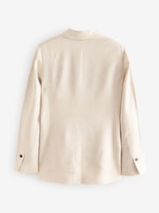White N. Premium Tailored Single Breasted Blazer with Linen - Image 3 of 5
