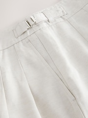 White N Premium Wide Leg Trousers with Linen - Image 8 of 8