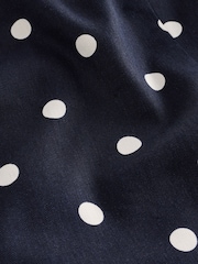 Navy/White Polka Dot Bandeau Top with Linen - Image 7 of 8
