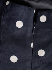 Navy/White Polka Dot Bandeau Top with Linen - Image 8 of 8