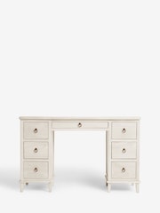 White Sadie Solid Mango Wood 7 Drawer Console Dressing Table - Image 6 of 13
