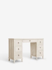 White Sadie Solid Mango Wood 7 Drawer Console Dressing Table - Image 7 of 13