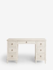 White Sadie Solid Mango Wood 7 Drawer Console Dressing Table - Image 9 of 13