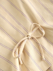 Yellow Striped Square Neck Waistcoat with Linen - Image 7 of 8