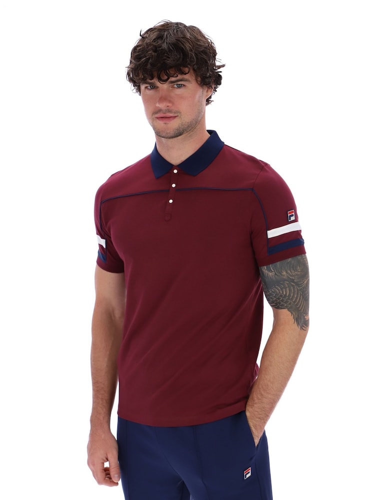 Fila Purple Grandslam 100% Cotton Polo Shirt - Image 1 of 4