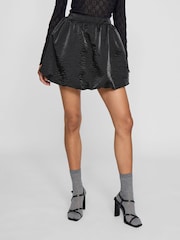 VILA Black Bubble Hem Balloon Skirt - Image 1 of 6