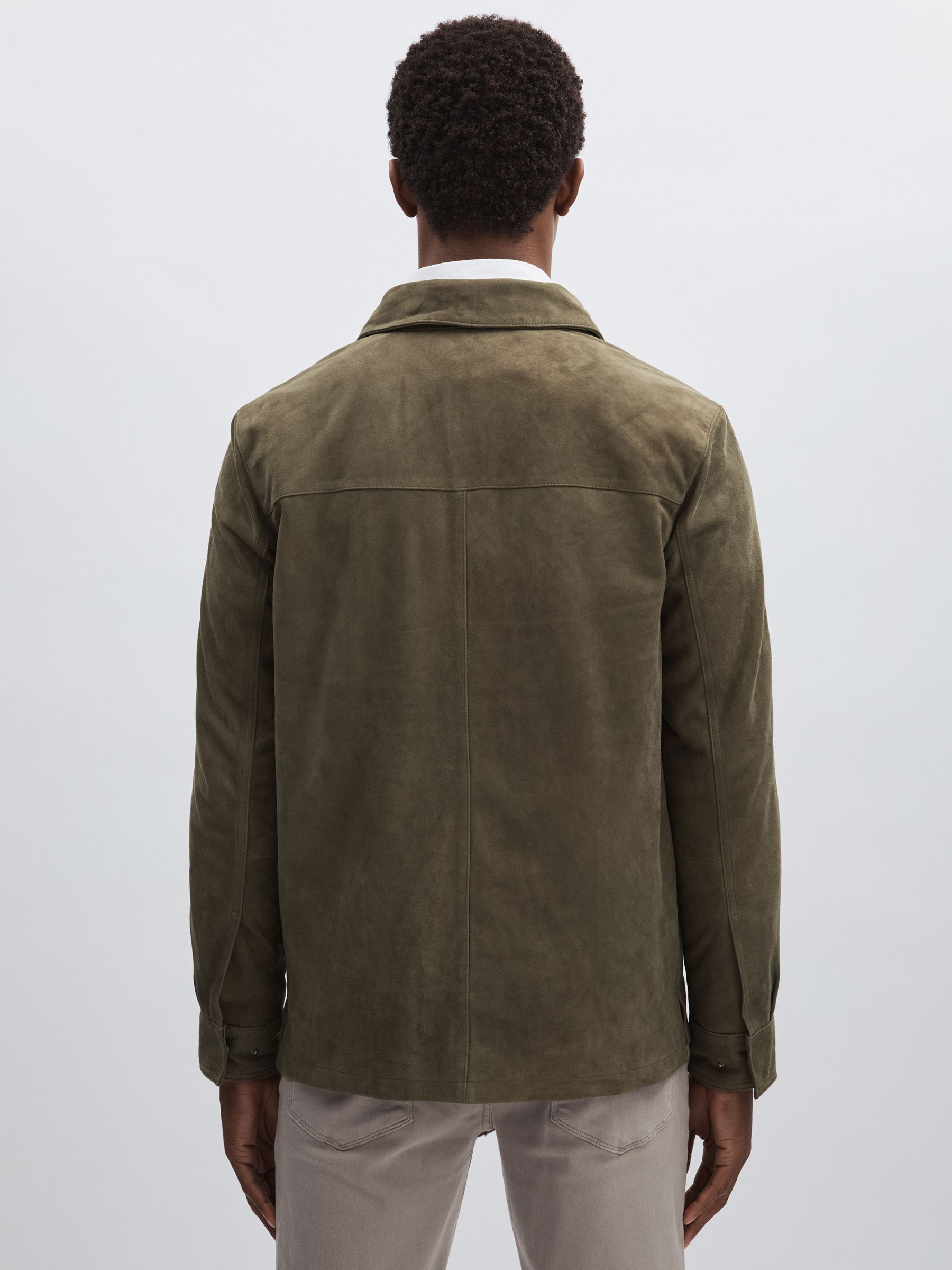 Men's Suede Jacket Casual Single-Breasted Cardigan Jacket