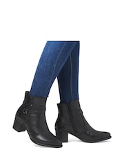 Rieker Womens Smart Black Boots - Image 1 of 10