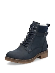 Rieker Womens Blue Walking Boots - Image 4 of 10