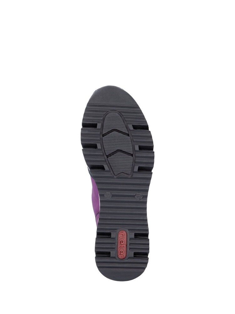 Rieker Womens Pink Front Zip Wedge Boots - Image 8 of 10