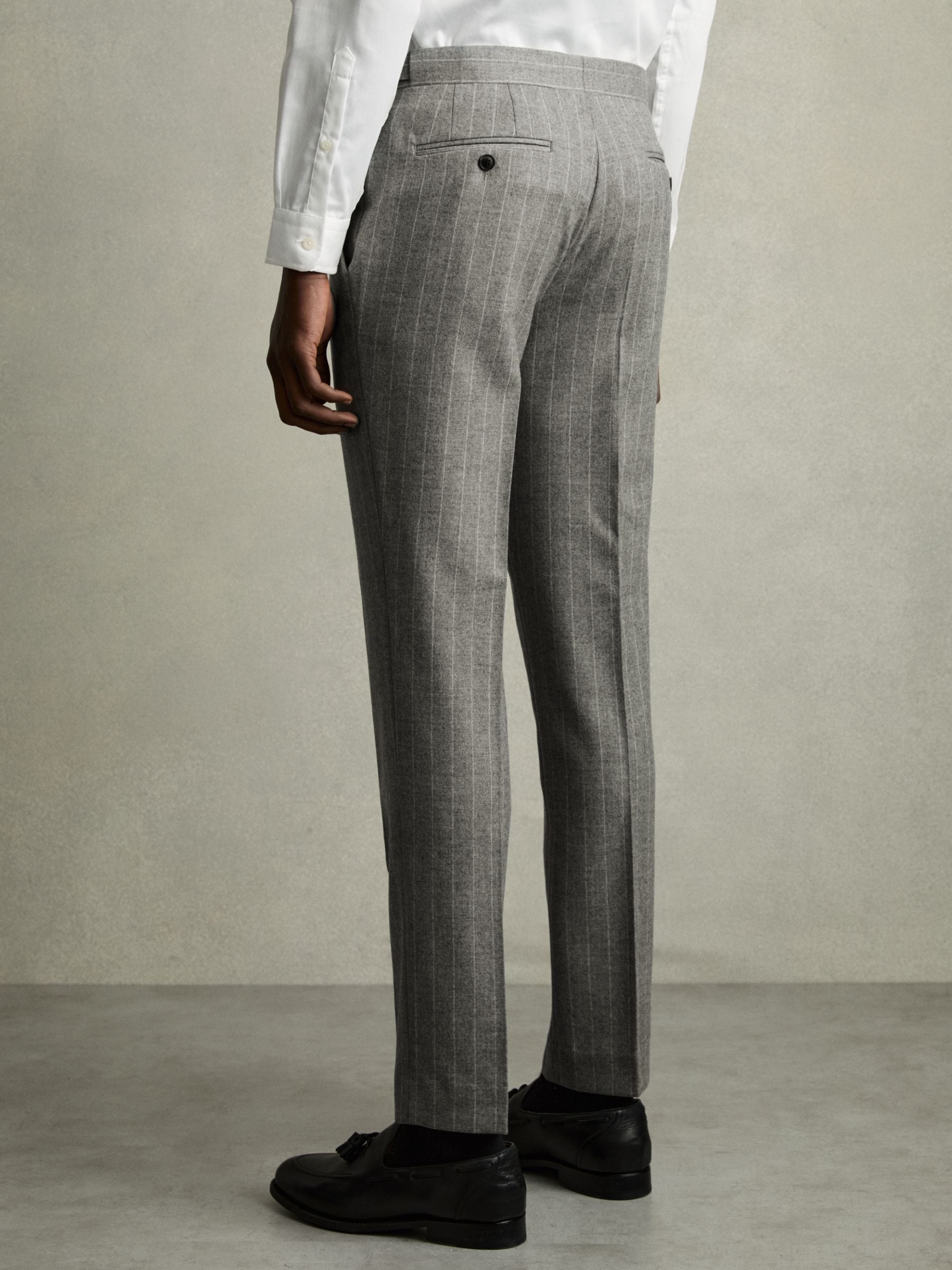 Buy Reiss Soft Grey Lab Slim-Fit Pinstripe Suit Trousers from Next USA
