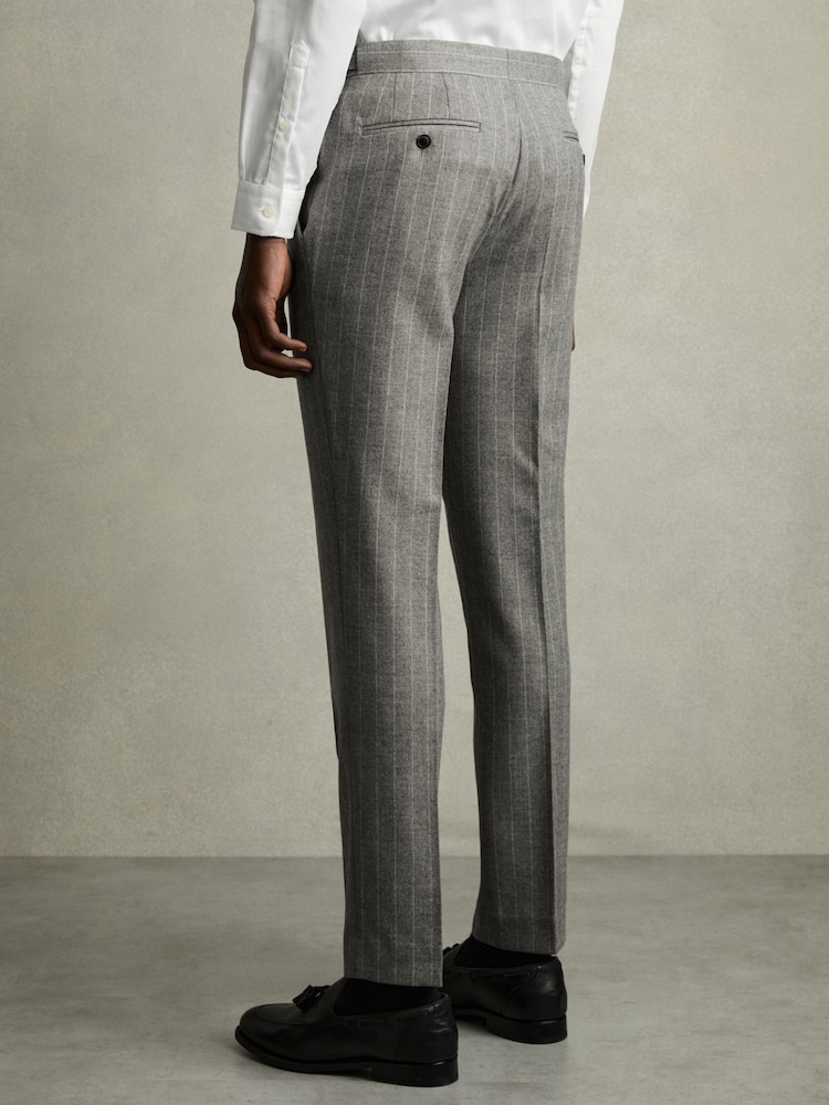 Reiss Lab Slim-Fit Pinstripe Suit Trousers - Image 7 of 8