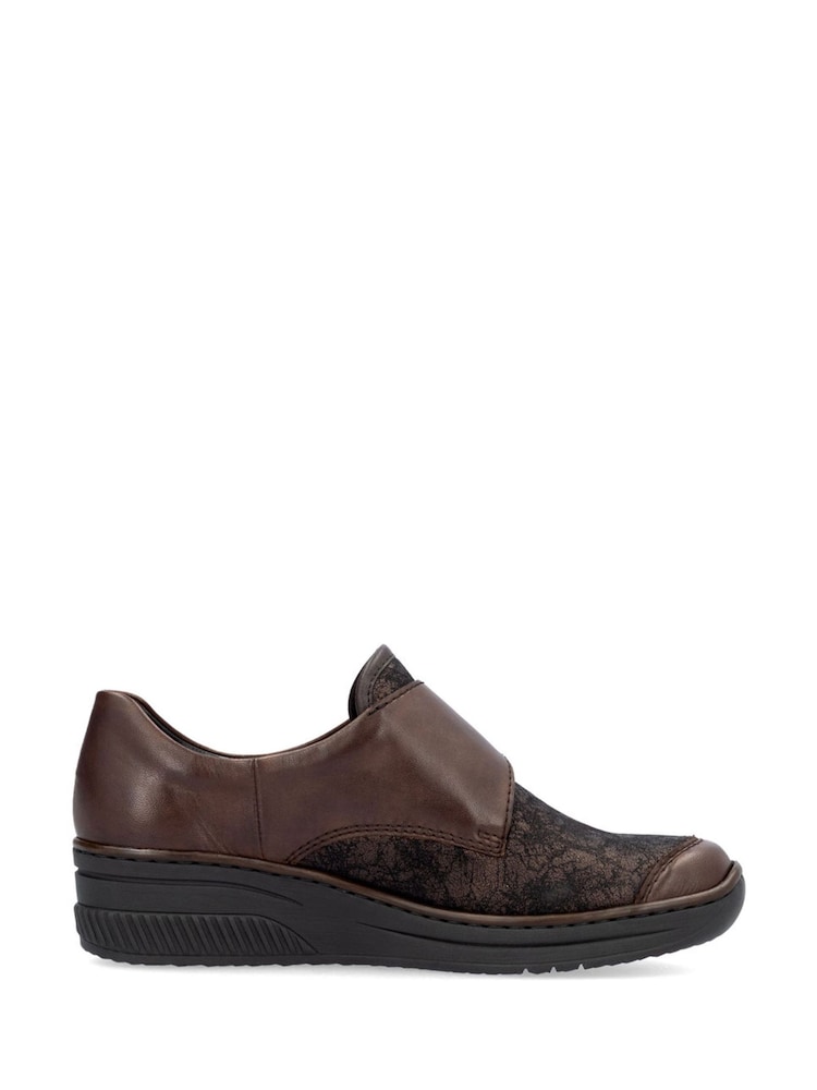 Rieker Womens Wedge Brown Shoes - Image 2 of 10 Rieker Womens Wedge Brown Shoes - Image 2 of 10