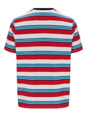 Fila Blue Jesse Stripe 100% Cotton T-Shirt - Image 5 of 5