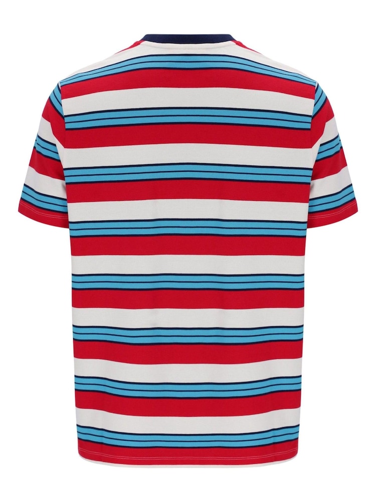 Fila Blue Jesse Stripe 100% Cotton T-Shirt - Image 5 of 5