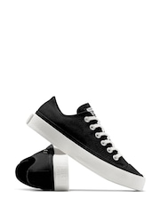 Converse Black Chuck Taylor All Star Crepe Sole Low Trainers - Image 8 of 11